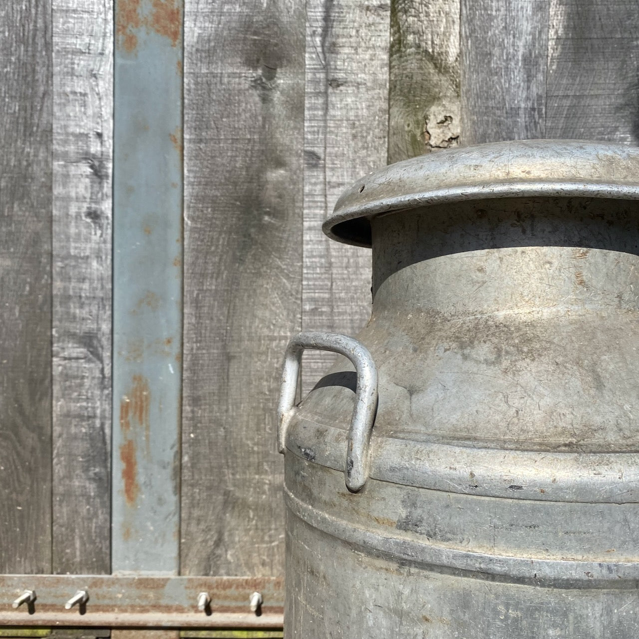 Vintage aluminiumsmælk churn - Image 3