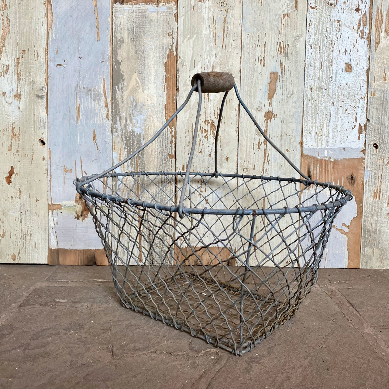 Vintage fransk galvaniseret trådkurv Mode - Image 2