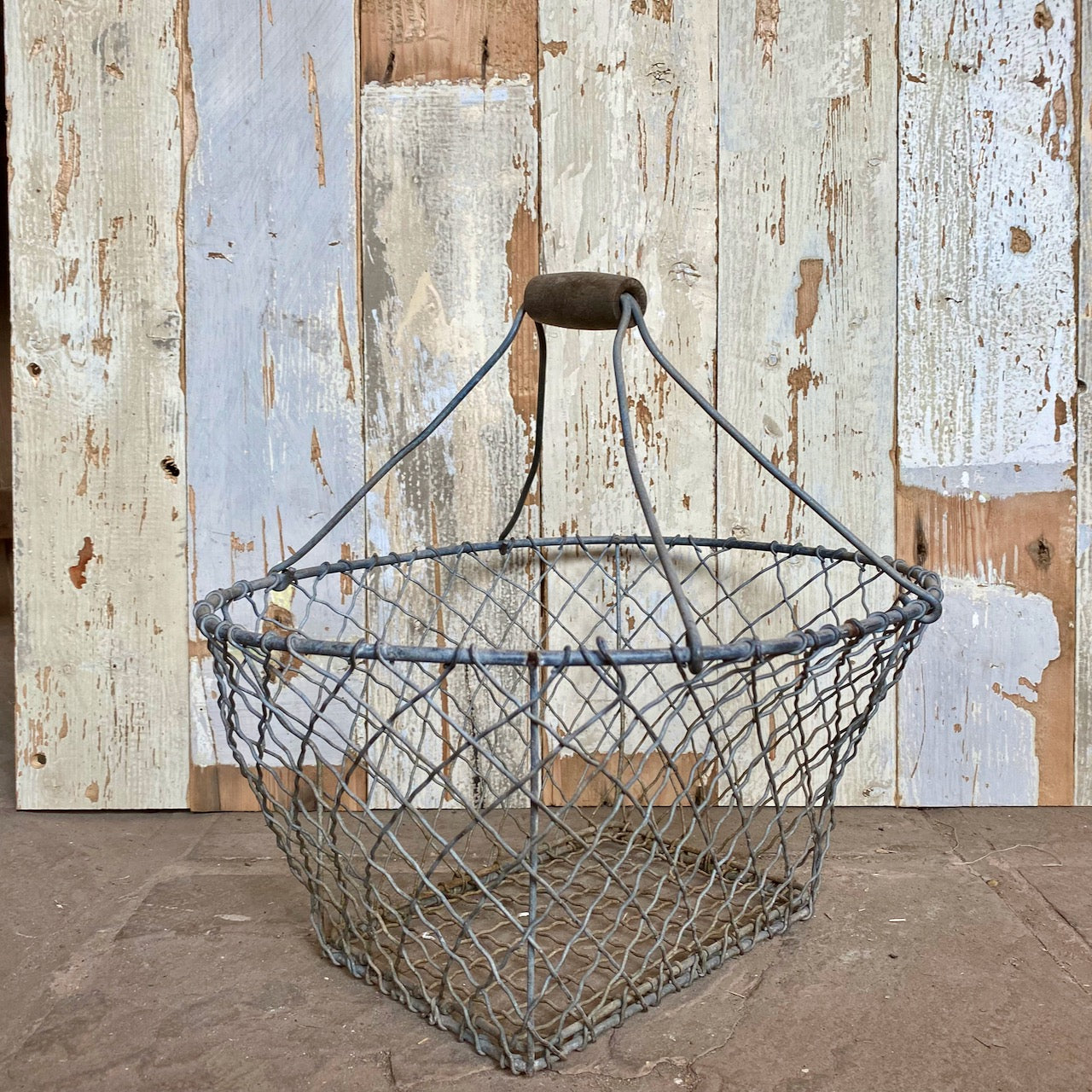 Vintage fransk galvaniseret trådkurv Mode - Image 3