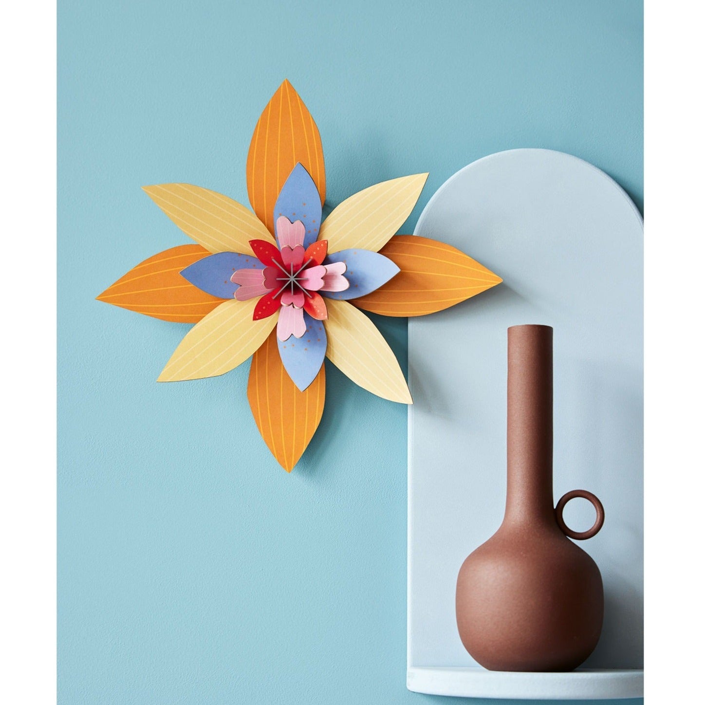 Studio tag 3D -model vægindretning - blomster - abrikos sorbet Udsalg - Image 2