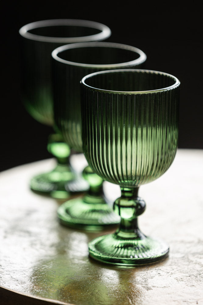 Vintage stil rødvinklas - grønt Online Hot Salg - Image 2