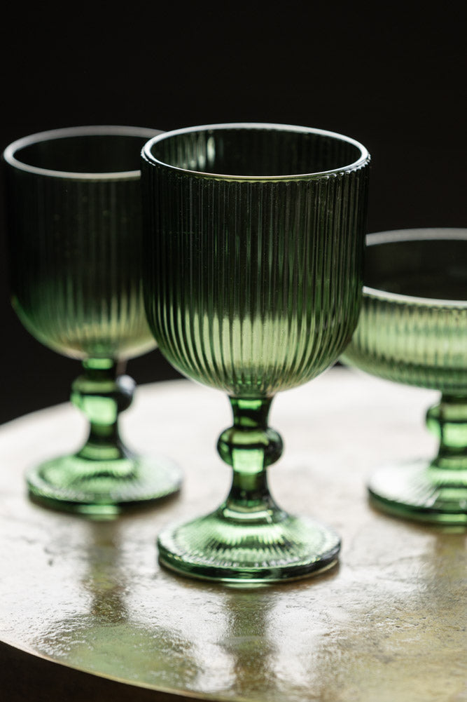 Vintage stil rødvinklas - grønt Online Hot Salg - Image 3