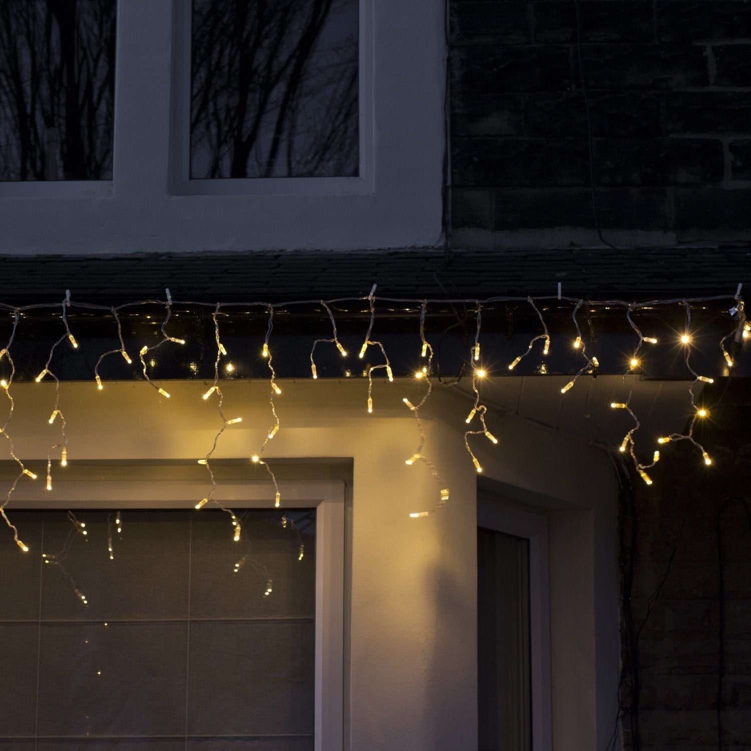 Core Connect 12m 384 Warm White Connectable Icicle Lights Clear Cable - Image 3