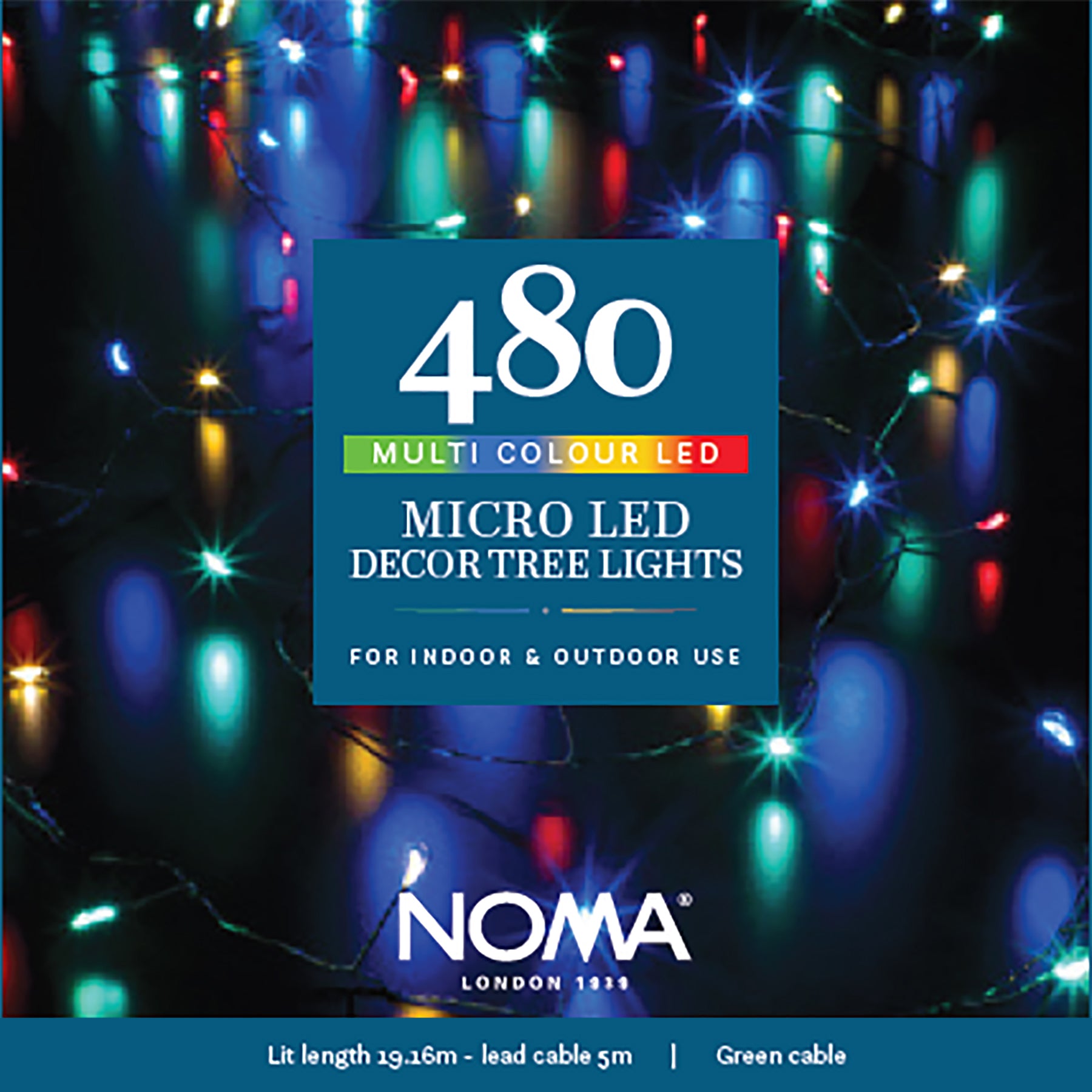 Noma Multicolored Micro Decor Christmas Tree Lights With Green Wire - 360, 480, 720 - Image 2