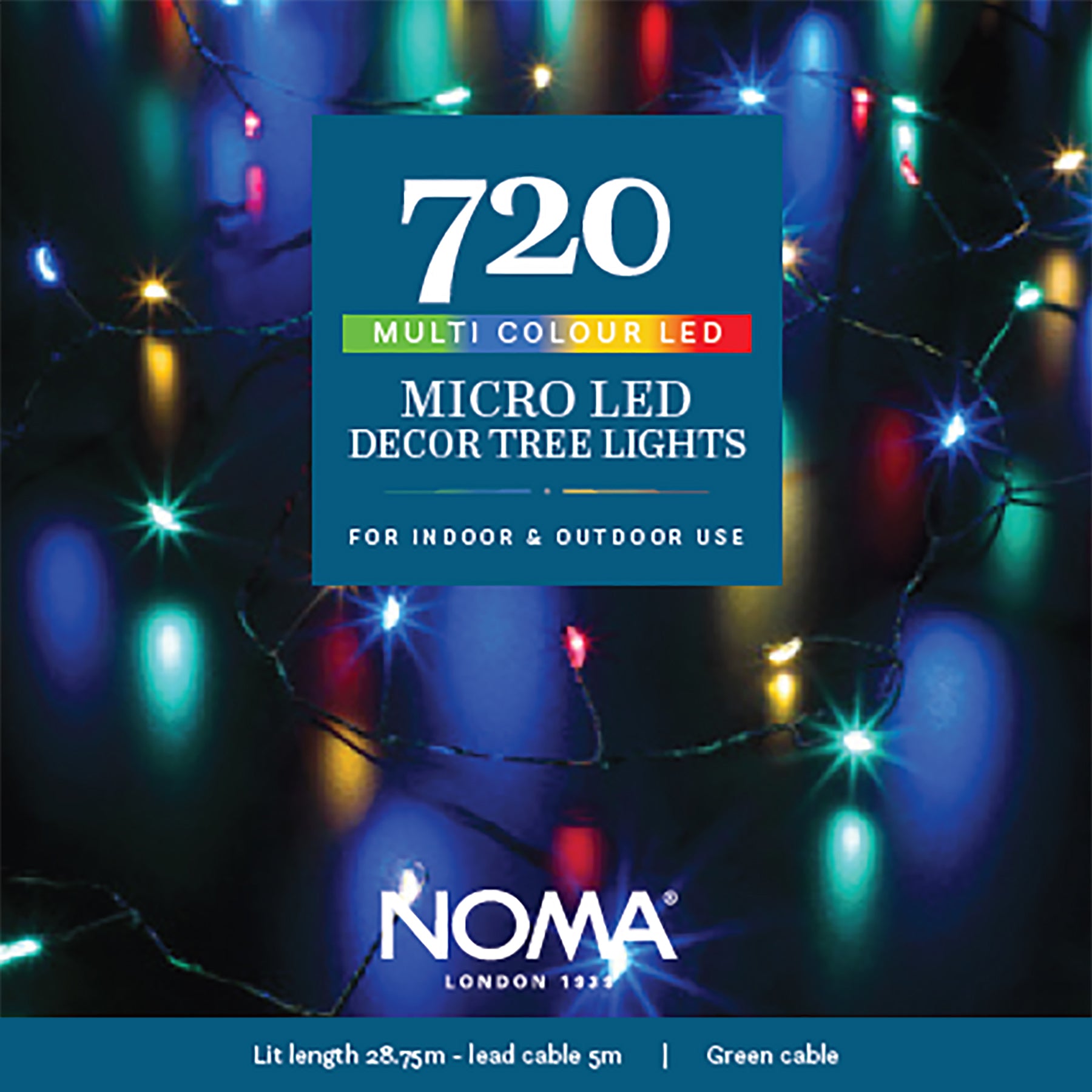 Noma Multicolored Micro Decor Christmas Tree Lights With Green Wire - 360, 480, 720 - Image 3