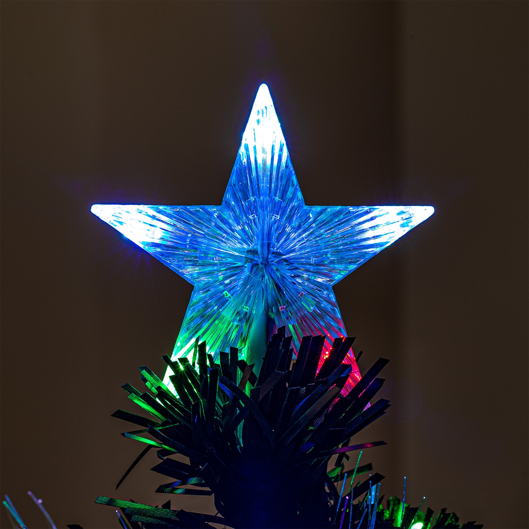 Multicolored fiberoptisk sort juletræ 2ft til 6ft med LED -lys - Image 2
